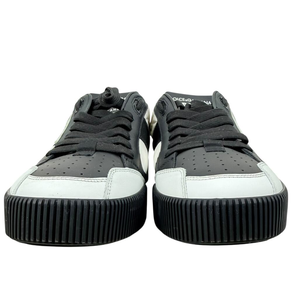 Dolce & Gabbana Miami Leather Low Top Sneakers Black Size 10 - Picture 5 of 10